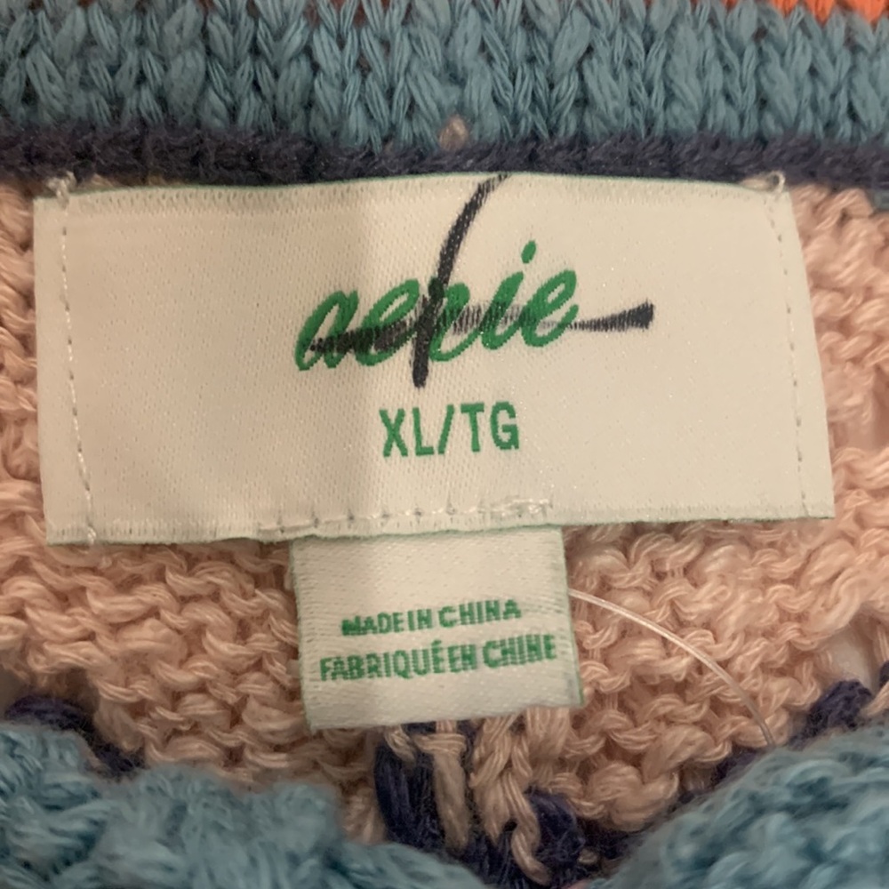 Beach crocheted multicolored shorts.Aerie size XL. Soft and easy to throw on.New - Picture 2 of 4